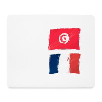 Moitié Français / Moitié tunisien - Tapis de souris (format paysage) - blanc - Devant