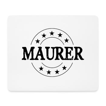 Maurer Beruf - Mousepad (Querformat) - Weiß - Vorne