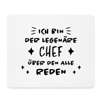 Chef Lustiger Spruch Arbeit Beruf Chef Geschenk - Mousepad (Querformat) - Weiß - Vorne