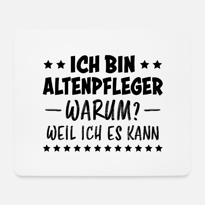 Altenpfleger Lustiger Spruch Altenpfleger Geschenk - Mousepad (Querformat) - Weiß