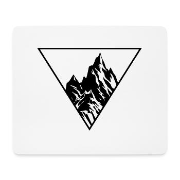 Mountains Nature Silhouette - Mouse Pad (horizontal) - white - Front