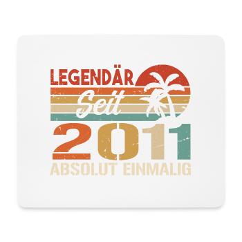 Original 2011 Jahrgang Vintage Geburtstag 2011 - Mousepad (Querformat) - Weiß - Vorne