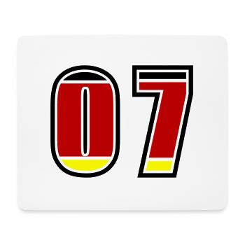 7 Numéro Allemagne Jersey - Tapis de souris (format paysage) - blanc - Devant