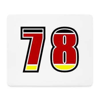 78 Nummer Deutschland Trikot - Mousepad (Querformat) - Weiß - Vorne