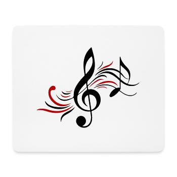 Partitions de musique - Tapis de souris (format paysage) - blanc - Devant