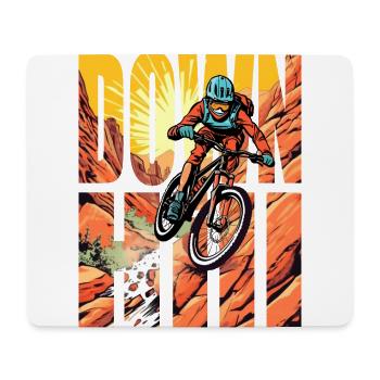 Descente - Conception de VTT - Tapis de souris (format paysage) - blanc - Devant