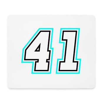 41 Zahl symbol - Mousepad (Querformat) - Weiß - Vorne