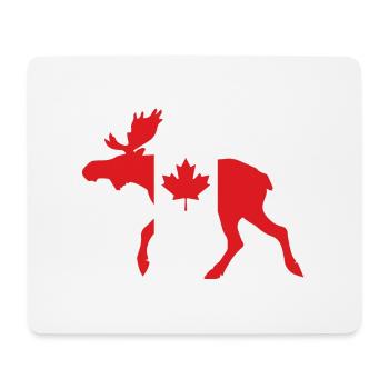 Orignal du Canada - Tapis de souris (format paysage) - blanc - Devant