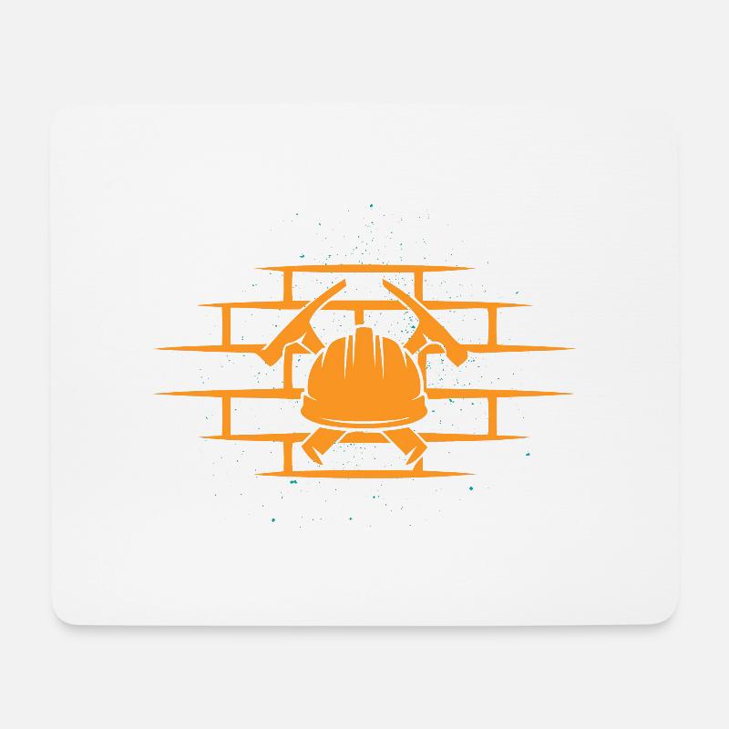Maurer - Mousepad (Querformat) - Weiß