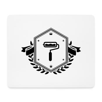 Silhouette de peintre armoiries - Tapis de souris (format paysage) - blanc - Devant