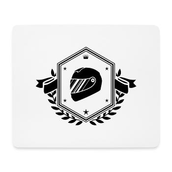Racing driver helm racing crest - Mouse Pad (horizontal) - white - Front