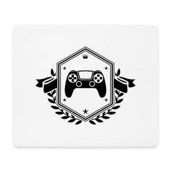 Manette de crête de jeu - Tapis de souris (format paysage) - blanc - Devant