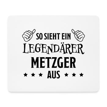Metzger Beruf Lustiger Spruch Fleischer Geschenk - Mousepad (Querformat) - Weiß - Vorne
