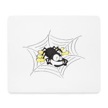 Hungrige Spinne im Netz - Mousepad (Querformat) - Weiß - Vorne