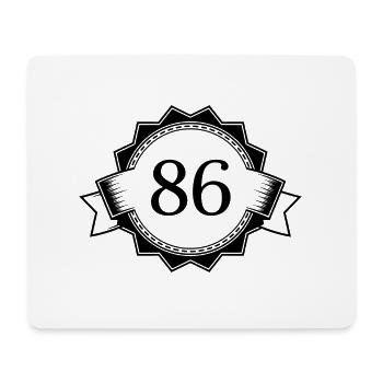 86 Number Emblem - Mouse Pad (horizontal) - white - Front