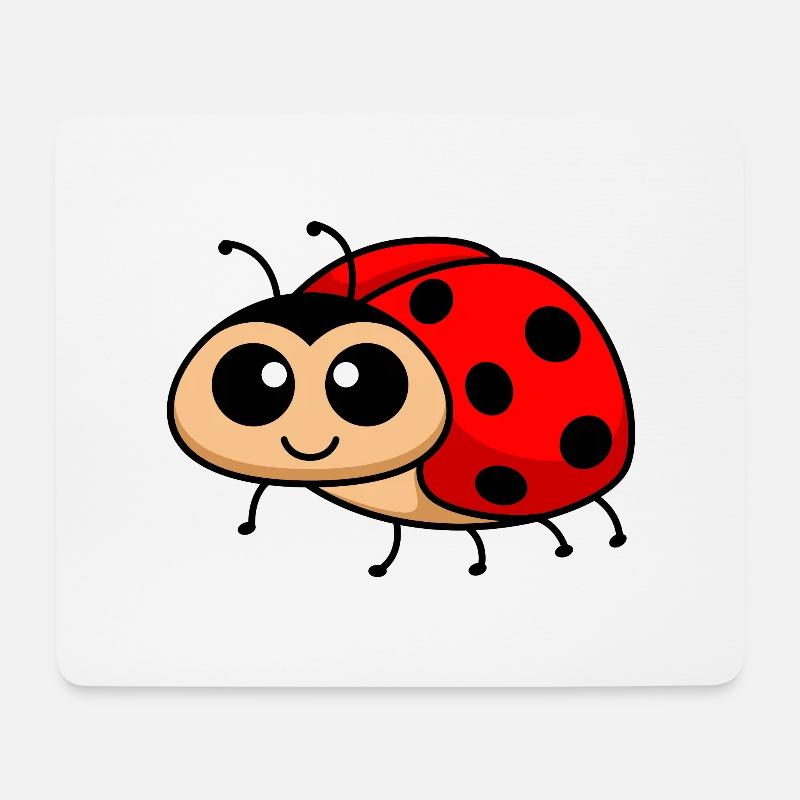 Marienkäfer Comic Tier - Mousepad (Querformat) - Weiß