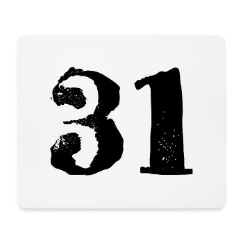 31 number jersey - Mouse Pad (horizontal) - white - Front