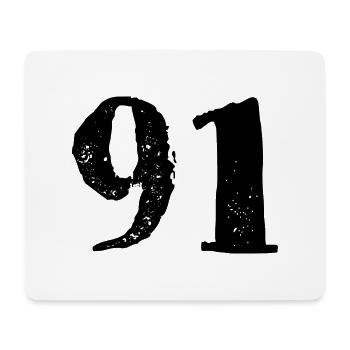 91 number jersey - Mouse Pad (horizontal) - white - Front