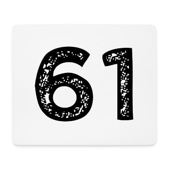 61 number jersey - Mouse Pad (horizontal) - white - Front