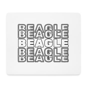 Beagle - Mousepad (Querformat) - Weiß - Vorne