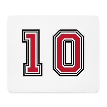 10 Zahl symbol - Mousepad (Querformat) - Weiß - Vorne