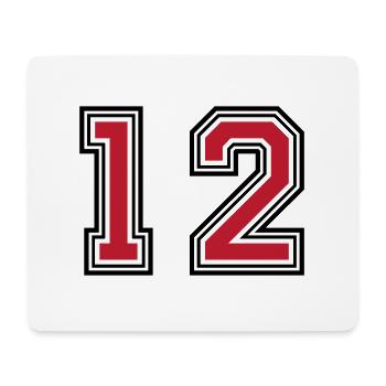 12 Zahl symbol - Mousepad (Querformat) - Weiß - Vorne