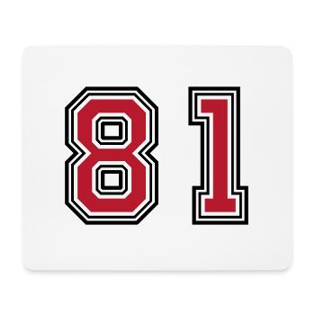 81 Symbole numérique - Tapis de souris (format paysage) - blanc - Devant
