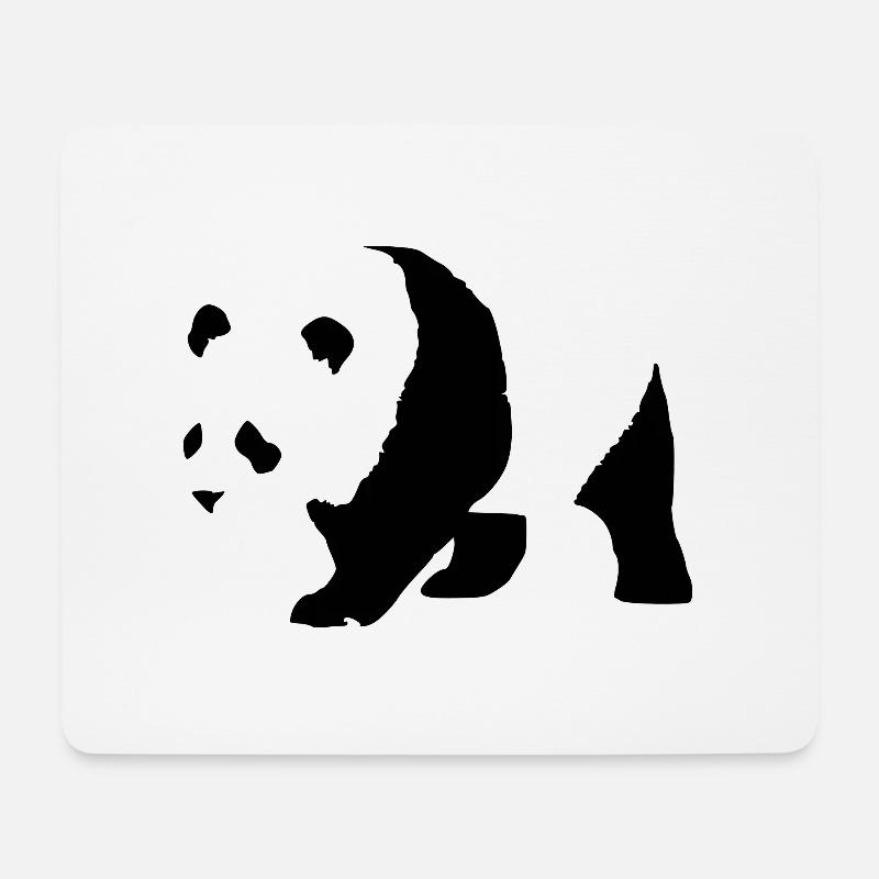 panda - Mousepad (Querformat) - Weiß