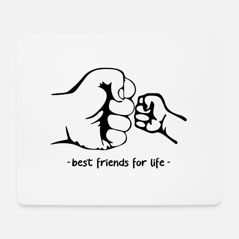 Beste Freunde fürs Leben - Mousepad (Querformat) - Weiß