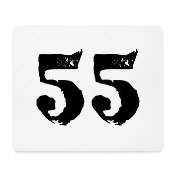 55 number jersey - Mouse Pad (horizontal) - white - Front