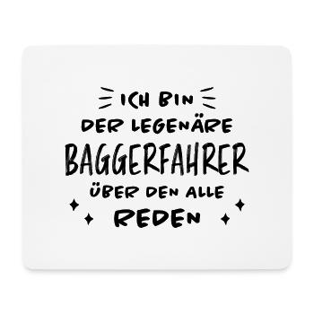 Baggerfahrer Lustiger Spruch Beruf Bagger Geschenk - Mousepad (Querformat) - Weiß - Vorne