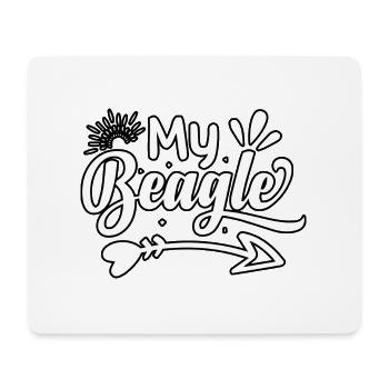 My Beagle - Mouse Pad (horizontal) - white - Front