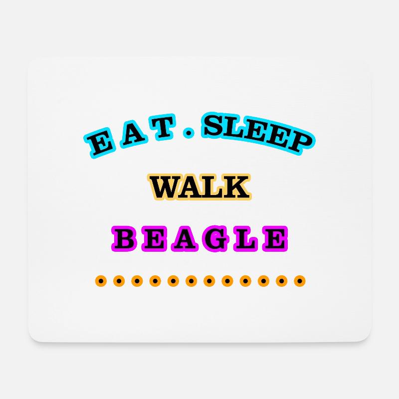 Eat, Sleep, Walk, Beagle - Mouse Pad (horizontal) - white