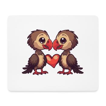 Harpyie Paar Verliebt Adler Tier Valentinstag - Mousepad (Querformat) - Weiß - Vorne