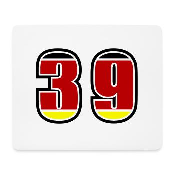 39 Number Germany Jersey - Mouse Pad (horizontal) - white - Front