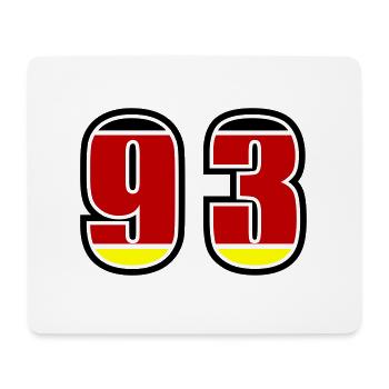 93 Nummer Deutschland Trikot - Mousepad (Querformat) - Weiß - Vorne