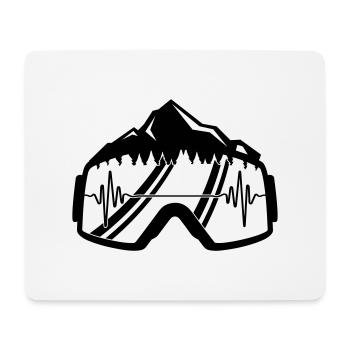 ski brille puls - Mousepad (Querformat) - Weiß - Vorne