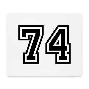 Symbole numérique 74 - Tapis de souris (format paysage) - blanc - Devant