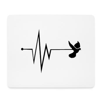 Pouls de pigeon - Tapis de souris (format paysage) - blanc - Devant