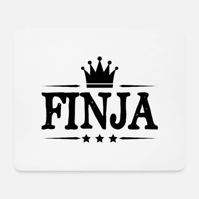 Finja - Mousepad (Querformat) - Weiß