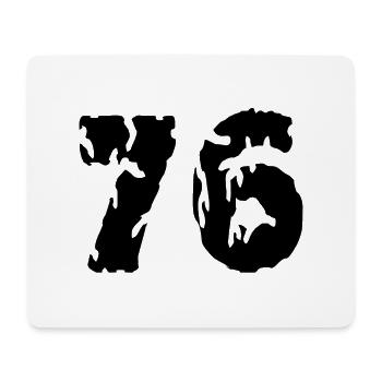 76 Number jersey - Mouse Pad (horizontal) - white - Front