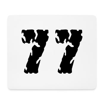 77 Number jersey - Mouse Pad (horizontal) - white - Front
