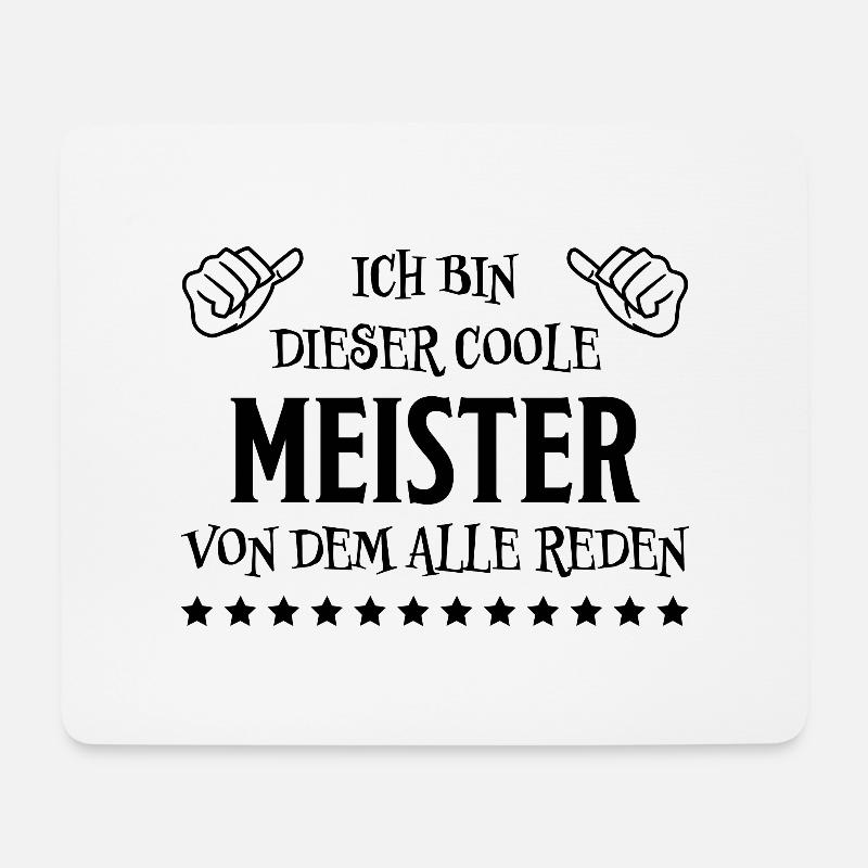 Meister Prüfung Lustiger Spruch Meister Geschenk - Mousepad (Querformat) - Weiß