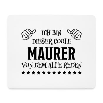 Maurer Lustiger Spruch Baustelle Maurer Geschenk - Mousepad (Querformat) - Weiß - Vorne