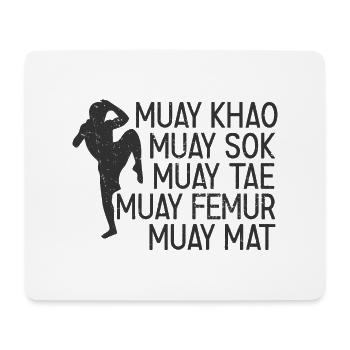Thaiboxen Muay Thai - Mousepad (Querformat) - Weiß - Vorne