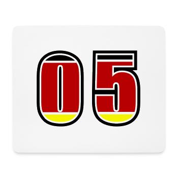 Maillot Allemagne numéro 5 - Tapis de souris (format paysage) - blanc - Devant