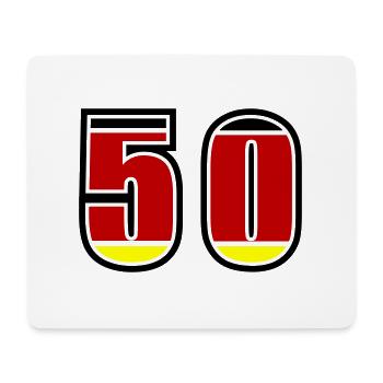 Maillot Allemagne numéro 50 - Tapis de souris (format paysage) - blanc - Devant