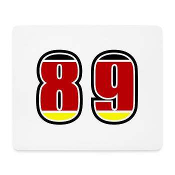 89 Nummer Deutschland Trikot - Mousepad (Querformat) - Weiß - Vorne