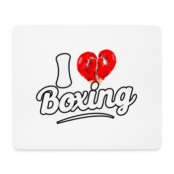 J’aime la boxe - Tapis de souris (format paysage) - blanc - Devant