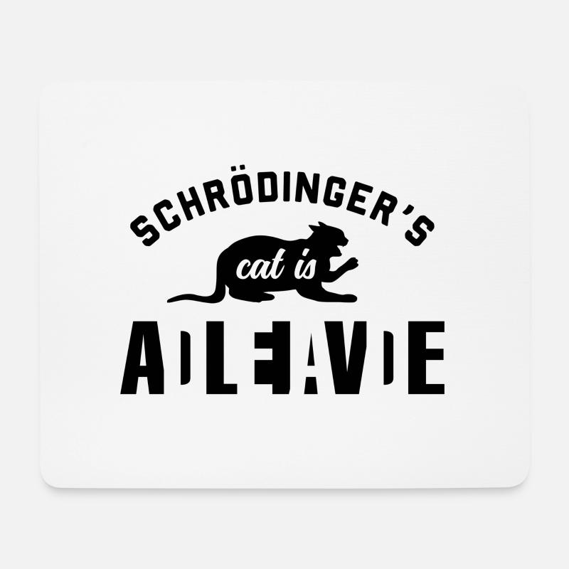 Schrödingers Katze - Mousepad (Querformat) - Weiß